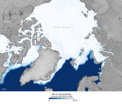 Sea ice concentration (2020) from Eumetsat OSI SAF